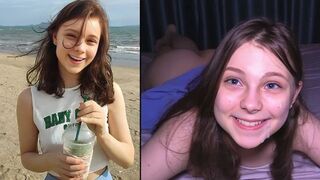 A cute girl is used as a submissive fuck toy on the beach