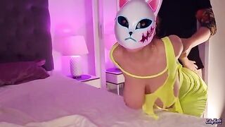 I was invited by a busty anime girl to her place, but things took an unexpected turn!