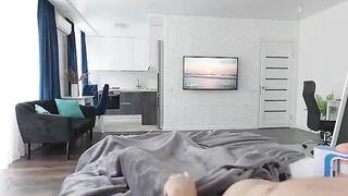 Pervert guy gets his ass gapped by a sextoy in a steamy scene