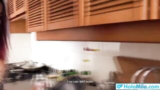 Latina big tits stepmom Mila Garcia cheats and gets fucked hard in POV
