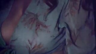 Busty wife in night sex action, showcasing her amazing boobs