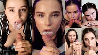 A juicy compilation of the best blowjobs and cumshots to enjoy
