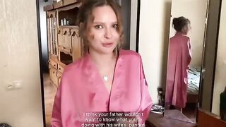 Stepmom finds out stepson jerked off her panties, squirts on his face