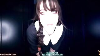 Butterfly Wednesday Addams got cum in her pussy