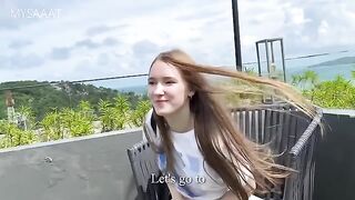 A young guy hooked a girl on vacation and fucked her in his hotel room