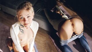Babe got her pussy railed while wearing yoga pants