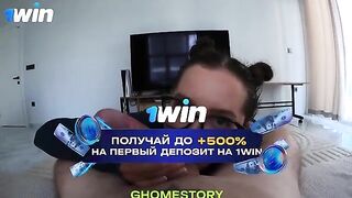 The tattooed girl passionately sucks cock and swallows cum in the mouth