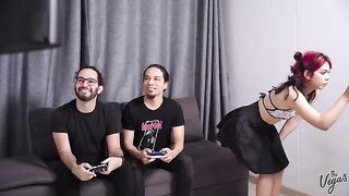 Petite Latina Cindy Luna gets double penetrated by Axl Rey and Will Veg