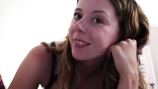Nadia Foxx gets her pussy railed while reading a book with a vibrator