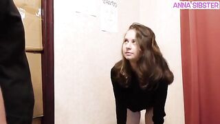 The pretty thief was caught in the act and received a harsh punishment