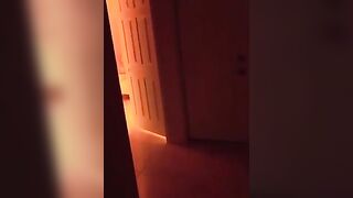 Redhead babe Exhibitionist fucks with her neighbor-voyeur in POV style