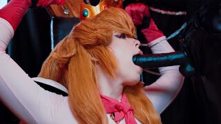 Bowser fucked Princess Peach hard with his big black cock