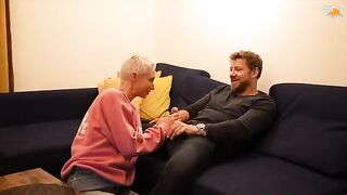 Hot Polish couple fucked on the balcony of their rented apartment