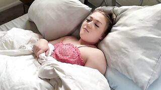 A cute teen plays hooky with her stepdad, getting intimate in POV style