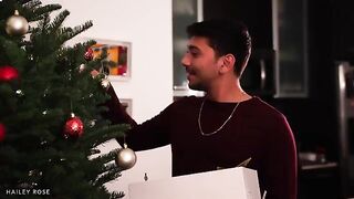 The Christmas surprise for the young couple was unexpected, but pleasant
