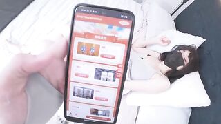 I was caught watching my Chinese girl with big boobs jerking off and we fucked to squirt