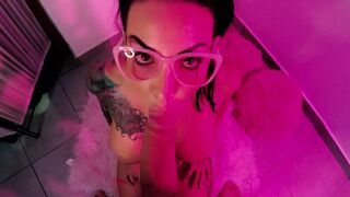 A girl wants her special lollipop to cum on her face ChantyChrys
