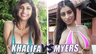 The best of Mia Khalifa and Violet Myers in an intense compilation