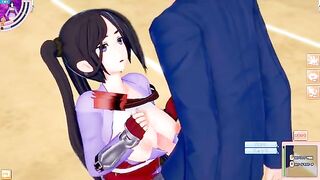 Game Koikatsu! ]Have sex with Big tits DanMachi Yamato Mikoto.3DCG Erotic Anime Video - 3D Hentai Game