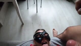 An incredibly hot woman has anal sex and two guys cum inside her