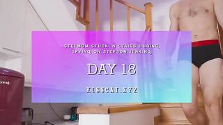 Step mom got cum in her pussy while helping step son