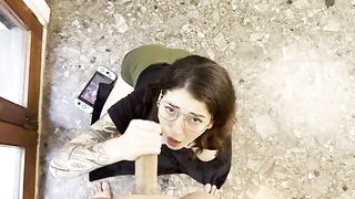 A cute gamer girl, maybe Emma Fiore, shows her love in a special way