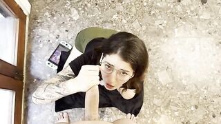 A cute gamer girl, maybe Emma Fiore, shows her love in a special way