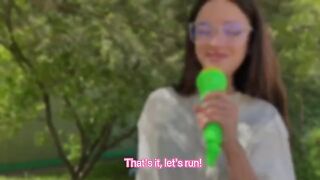 A forest fuck with a slim 18 y.o. girl