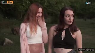 Two Russian sluts get fucked during an orgy, saved by a hot cum facial