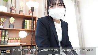 The gardener has a steamy encounter with the Asian teacher in a classroom setting