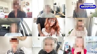A young cute babe got fucked on a zoom meeting and got cum inside her pussy