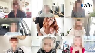 A young cute babe got fucked on a zoom meeting and got cum inside her pussy