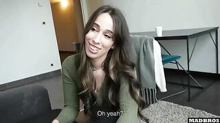 A friend surprises us with sex with a big ass chick and even gets a DP!!