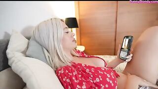 A beautiful woman gets caught masturbating, then fucked hard