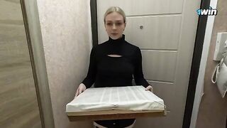 The hot girl was playing a role, acting as if she were in a steamy scenario