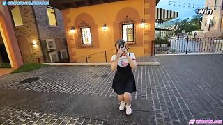 I was fed by a cute stranger from Italy with pepperoni