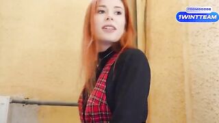 A busty girl got fucked in the vestibule and at a YouTuber’s house