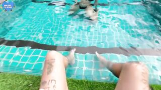 My girlfriend's best friend fucked with me in the pool, it was amazing!