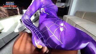 Mary J steals Miles Morales' powers and gets fucked hard in this spicy scene