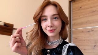 If the maid is pregnant after creampie, fuck her again hard