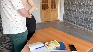 A hot MILF teacher gave a lesson in intimacy to her young student