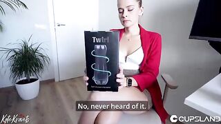 The secretary checked the new stroker on her beloved colleague