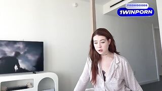 My horny step-sis sneaks into my room for the first time and gets fucked