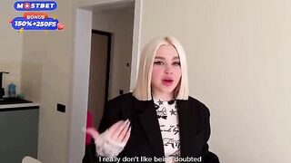 A disgruntled neighbor gets fucked hard by the blonde babe