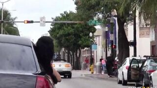 The guy with friends has sex with two whores