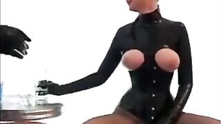 Lesbians wearing latex wanted to fuck, showcasing their wild side in a BDSM twist
