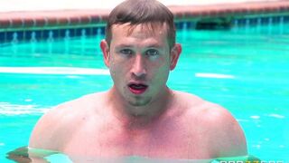 I wanted to get tan, but I got fucked by a guy in the pool