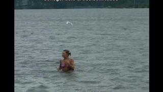 A group of Russian students tried to fuck with a girl in nature