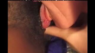 An old white man fucks a young black beauty on the bed