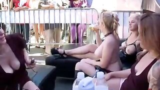 A blowjob can be done not only at home but also on the roof